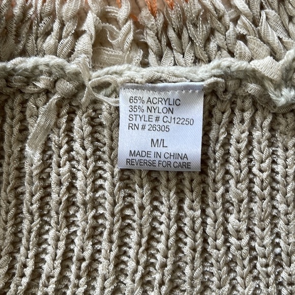 Lumiere Opened Front Drapy Open Knit Cardigan. Size Medium/Large. P/3/A1376 - Picture 7 of 8